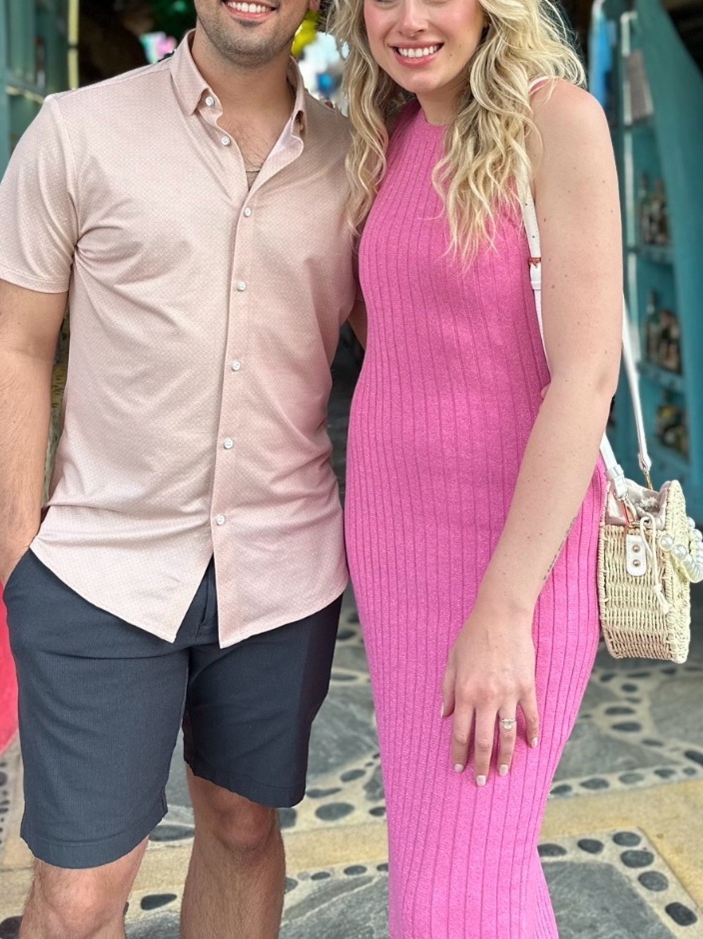 House of Harlow 1960 Pink Ribbed Midi Dress